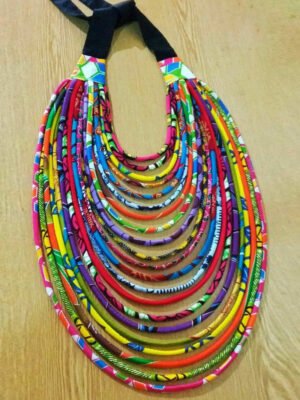 Afc14 Rainbow Afro-Chic Collar Necklace