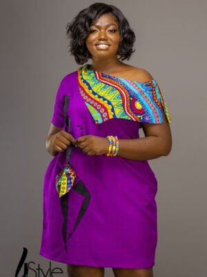 Afc632a Bold Breeze Off-Shoulder Dress