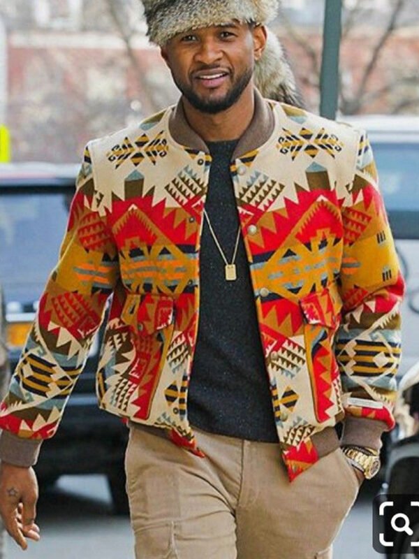 Aztec Fusion Men's Patterned Bomber Jacket
