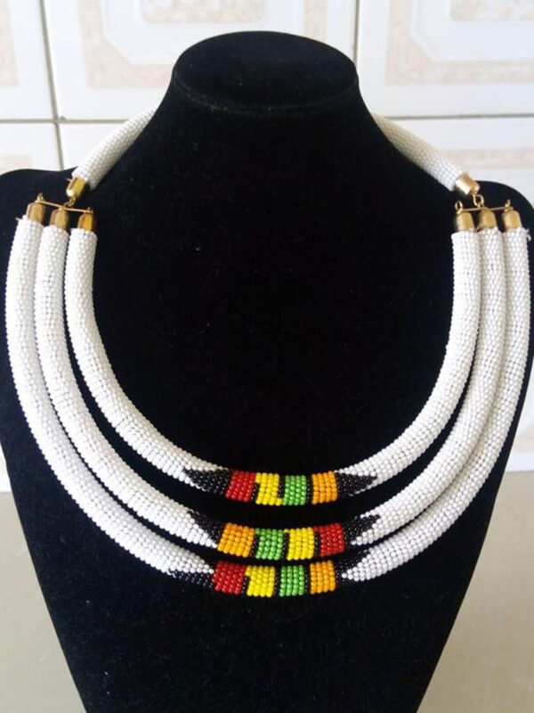 Afc606 Tribal Essence Layered Beaded Necklace