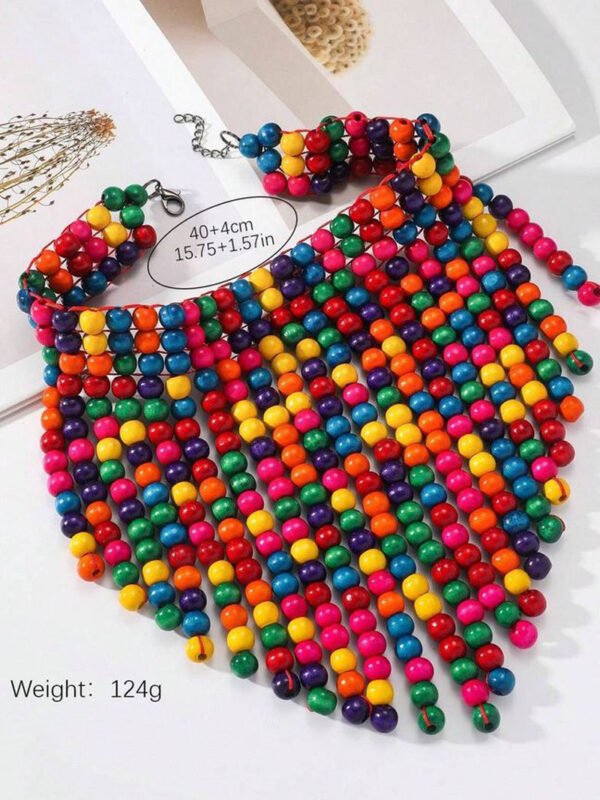 Carnival Bloom Statement Beaded Necklace