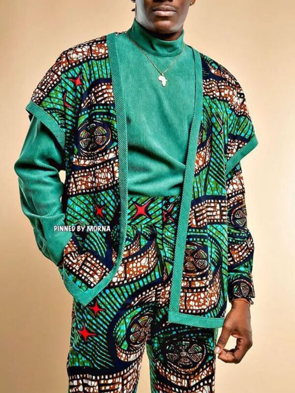 Royal Ankara Kimono – Men’s Afro Luxe Edition