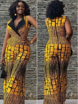 AFC921 The 'Abena' Halter Jumpsuit