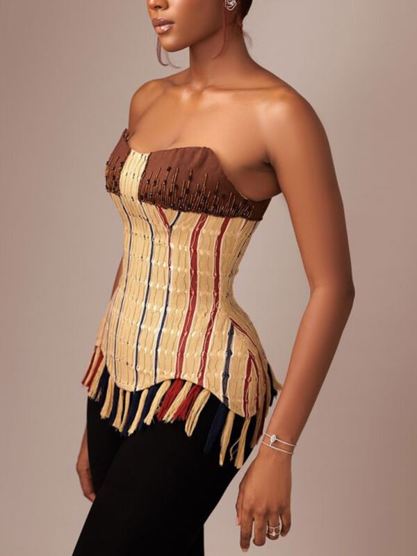 The 'Akosua' Beaded Corset Top