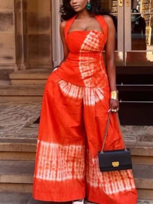 AFC949 The 'Kamaria' Tie-Dye Jumpsuit