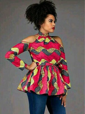 The 'Fatima' Cold Shoulder Peplum Top