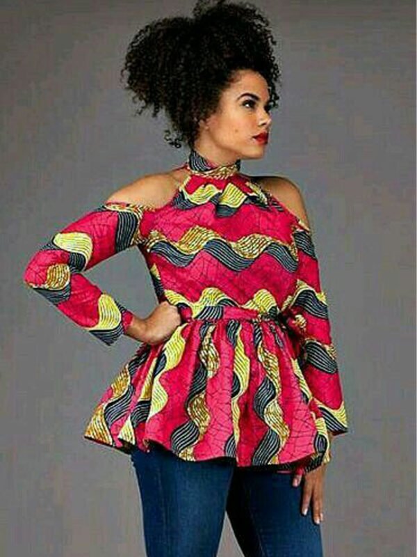 The 'Fatima' Cold Shoulder Peplum Top