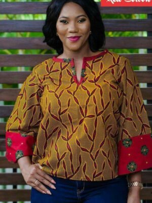 Loose-Fit Ankara Blouse
