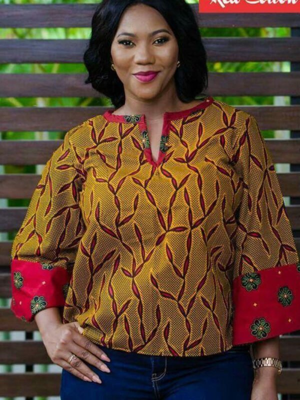Loose-Fit Ankara Blouse