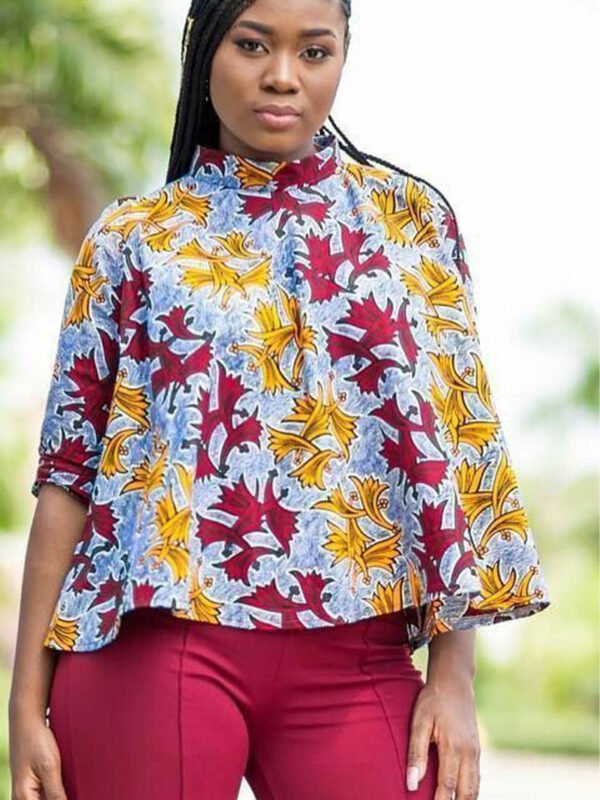 Ankara Floral Blouse