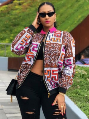 The 'Dara' Ankara Bomber Jacket