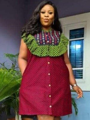 Afc202 The 'Oma' Ruffle Mini Dress