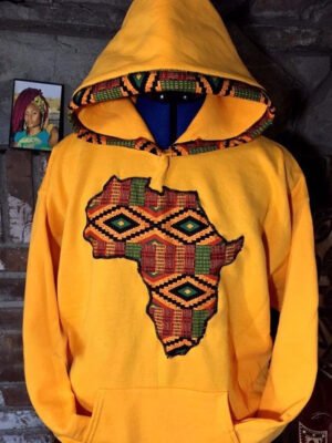 The Kente Africa Map Hoodie