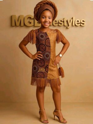 Golden Fringe Queen Dress