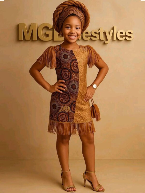 Golden Fringe Queen Dress