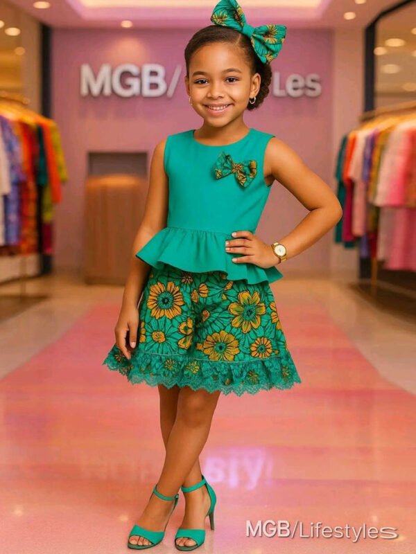 Emerald Garden Peplum Dress