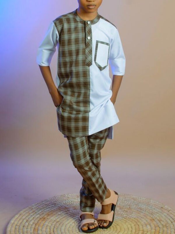 Royal Plaid Boy’s Set