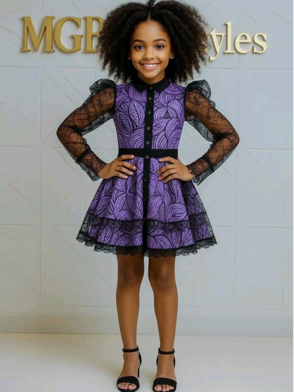 Afc781 Purple Leaf Princess Dress