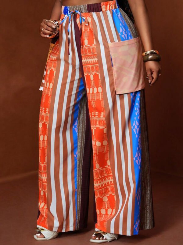 The 'Zola' Mixed-Print Wide-Leg Pants